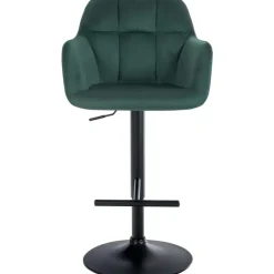 CLP Barkruk Natoma zwart Frame - Fluweel - groen Hot