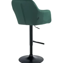 CLP Barkruk Natoma zwart Frame - Fluweel - groen Hot