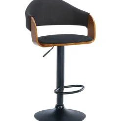 CLP Barkruk Nilse zwart Frame - Stof - walnoot/zwart Best