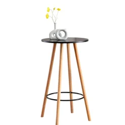 CLP Bartafel Mijas natura (ronde) Frame - Hout - zwart New