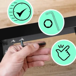 CLP Bed Hamlin 41x200x200 cm - zwart New