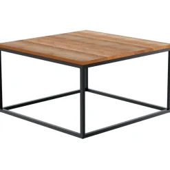 CLP Bijzettafel Manteo mat zwart Frame - Hout - eik Best