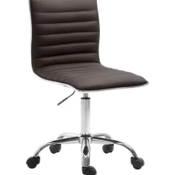 CLP Bureaustoel Alamosa chroom Frame - Kunstleer - bruin Best