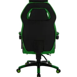 CLP Bureaustoel Clovis zwart Frame - Kunstleer - zwart/groen