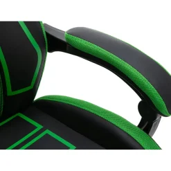 CLP Bureaustoel Clovis zwart Frame - Kunstleer - zwart/groen