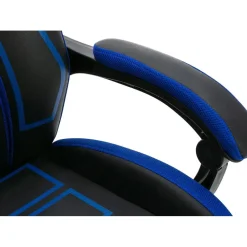 CLP Bureaustoel Clovis zwart Frame - Kunstleer - zwart/blauw Clearance