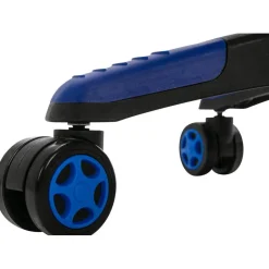 CLP Bureaustoel Clovis zwart Frame - Kunstleer - zwart/blauw Clearance