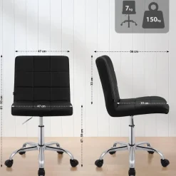 CLP Bureaustoel Darfield Kunstleer - zwart