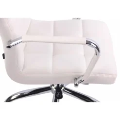 CLP Bureaustoel Deli chroom Frame - Kunstleer - wit Sale