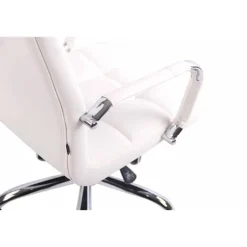 CLP Bureaustoel Deli chroom Frame - Kunstleer - wit Sale