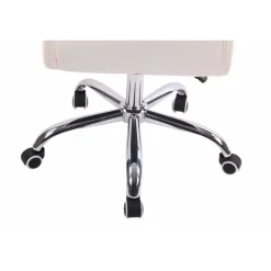 CLP Bureaustoel Deli chroom Frame - Kunstleer - wit Sale