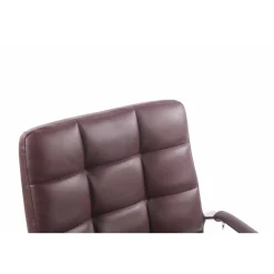 CLP Bureaustoel Deli chroom Frame - Kunstleer - bordeauxrood New