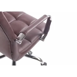 CLP Bureaustoel Deli chroom Frame - Kunstleer - bordeauxrood New