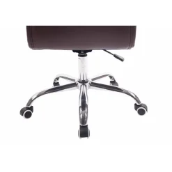 CLP Bureaustoel Deli chroom Frame - Kunstleer - bordeauxrood New