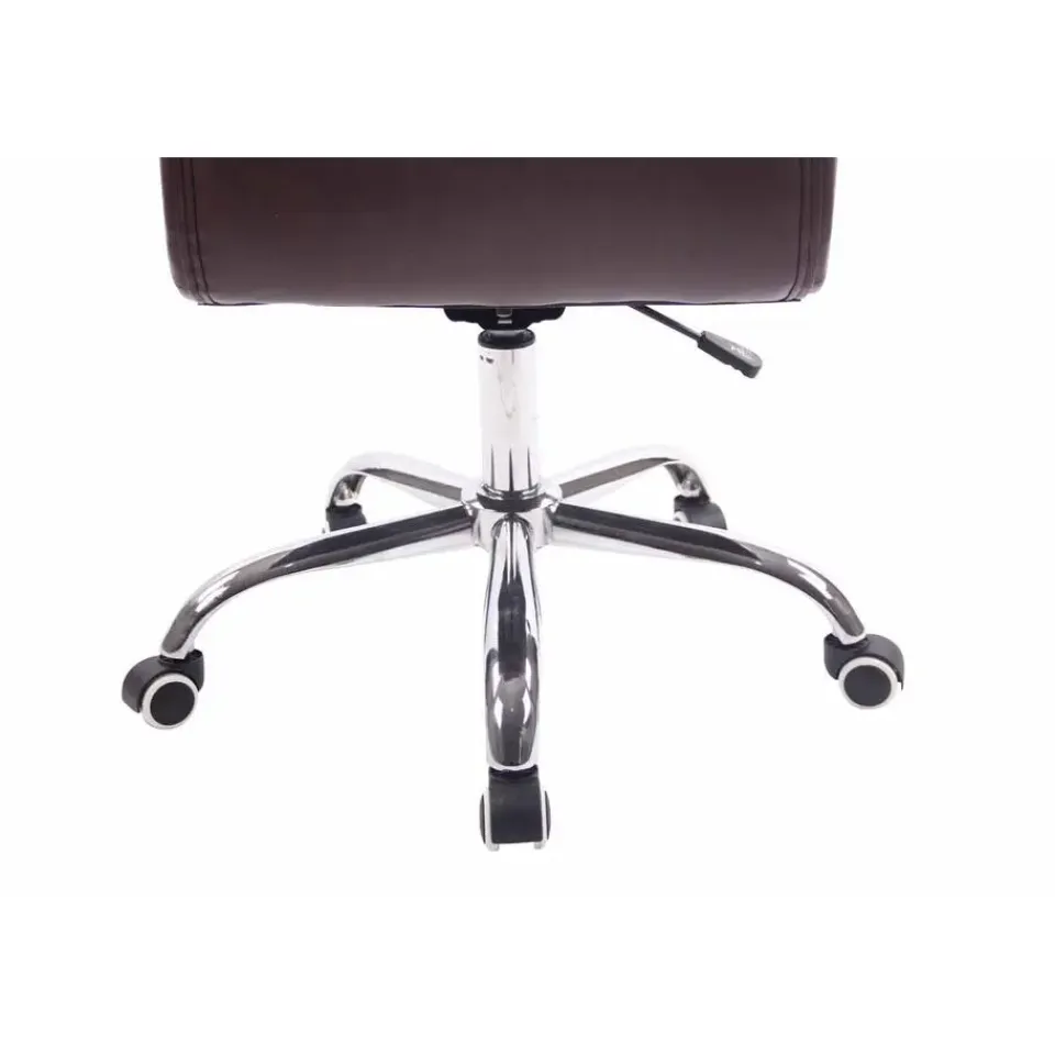 CLP Bureaustoel Deli chroom Frame - Kunstleer - bordeauxrood New