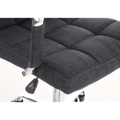 CLP Bureaustoel Deli V2 chroom Frame - Stof - grijs Online