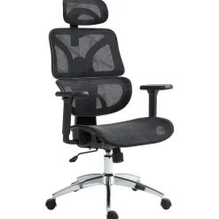 CLP Bureaustoel Deshler chroom Frame - Netweefsel - zwart Discount