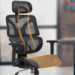 CLP Bureaustoel Deshler chroom Frame - Netweefsel - zwart Discount