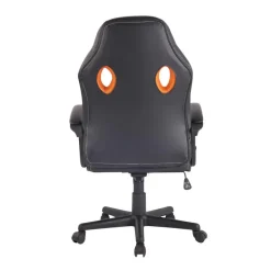 CLP Bureaustoel Elbing zwart Frame - Kunstleer - zwart/oranje Best