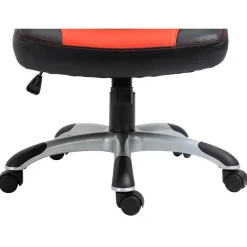 CLP Bureaustoel Foxton grijs Frame - Kunstleer - zwart/rood Hot