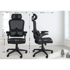 CLP Bureaustoel Garston zwart Frame - Microfiber - zwart Best