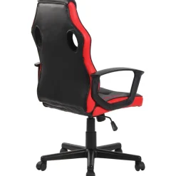CLP Bureaustoel Glendale zwart Frame - Stof - zwart/rood Clearance