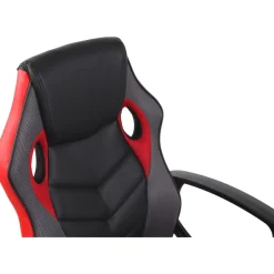 CLP Bureaustoel Glendale zwart Frame - Stof - zwart/rood Clearance