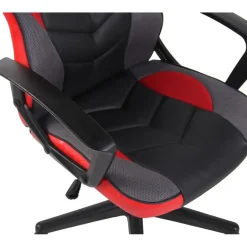 CLP Bureaustoel Glendale zwart Frame - Stof - zwart/rood Clearance