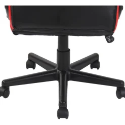 CLP Bureaustoel Glendale zwart Frame - Stof - zwart/rood Clearance