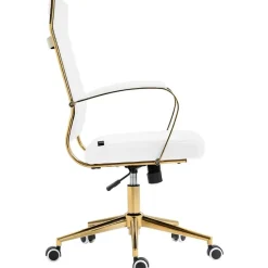 CLP Bureaustoel Havanna goud Frame - Kunstleer - wit Discount