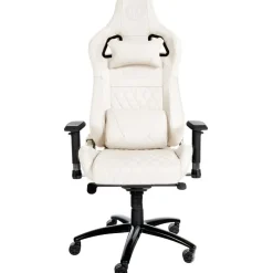 CLP Bureaustoel Keren zwart Frame - Echt leer - wit New