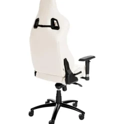 CLP Bureaustoel Keren zwart Frame - Echt leer - wit New