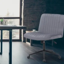 CLP Bureaustoel Kingman zwart Frame - Fluweel - donkergrijs Clearance