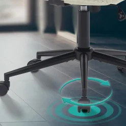 CLP Bureaustoel Kingman zwart Frame - Fluweel - creme Discount