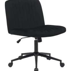 CLP Bureaustoel Kingman zwart Frame - Fluweel - zwart Sale