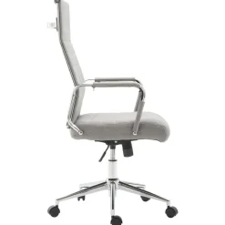 CLP Bureaustoel Kolumbus chroom Frame - Stof - grijs