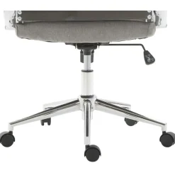 CLP Bureaustoel Kolumbus chroom Frame - Stof - grijs