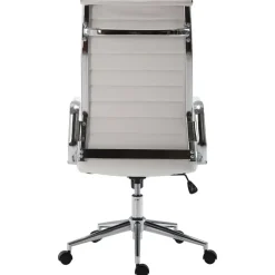 CLP Bureaustoel Kolumbus chroom Frame - Kunstleer - wit Discount