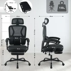 CLP Bureaustoel Liberton zwart Frame - Kunststof - zwart Online