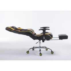 CLP Bureaustoel Limit zwart Frame - Kunstleer - zwart/geel New