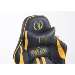 CLP Bureaustoel Limit zwart Frame - Kunstleer - zwart/geel New