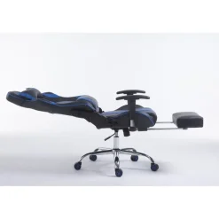 CLP Bureaustoel Limit zwart Frame - Kunstleer - zwart/blauw Discount