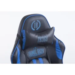 CLP Bureaustoel Limit zwart Frame - Kunstleer - zwart/blauw Discount