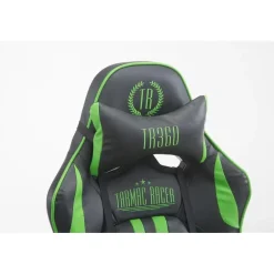 CLP Bureaustoel Limit zwart Frame - Kunstleer - zwart/groen Best