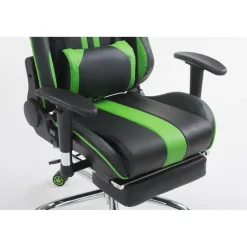 CLP Bureaustoel Limit zwart Frame - Kunstleer - zwart/groen Best