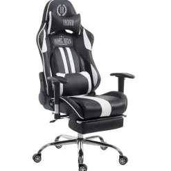 CLP Bureaustoel Limit zwart Frame - Kunstleer - zwart/wit Clearance