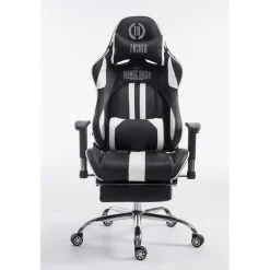 CLP Bureaustoel Limit zwart Frame - Kunstleer - zwart/wit Clearance