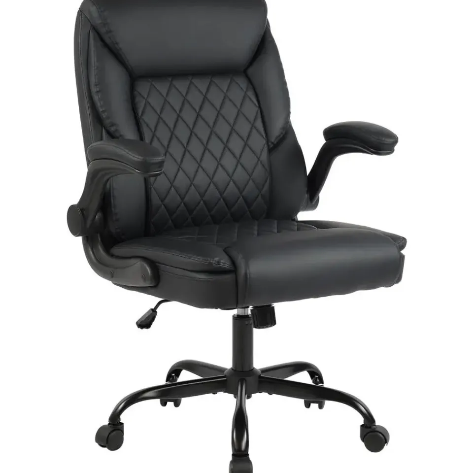 CLP Bureaustoel Medfield zwart Frame - Kunstleer - zwart Clearance