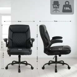CLP Bureaustoel Medfield zwart Frame - Kunstleer - zwart Clearance