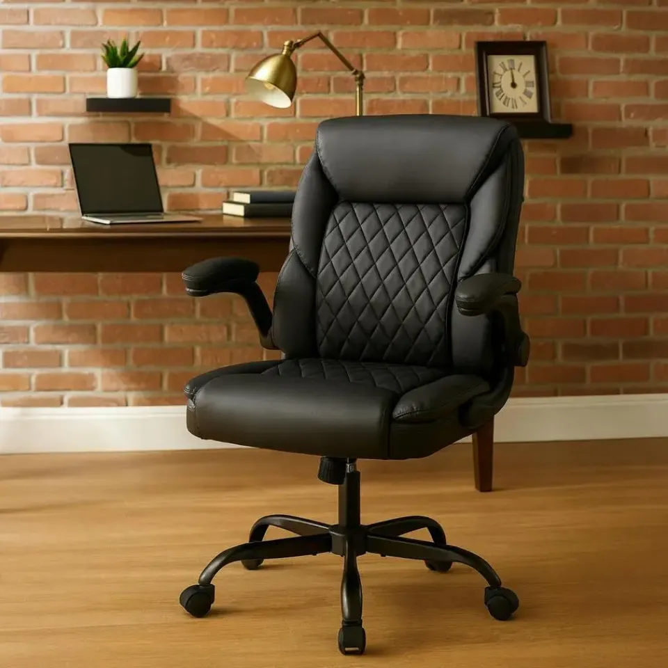 CLP Bureaustoel Medfield zwart Frame - Kunstleer - zwart Clearance